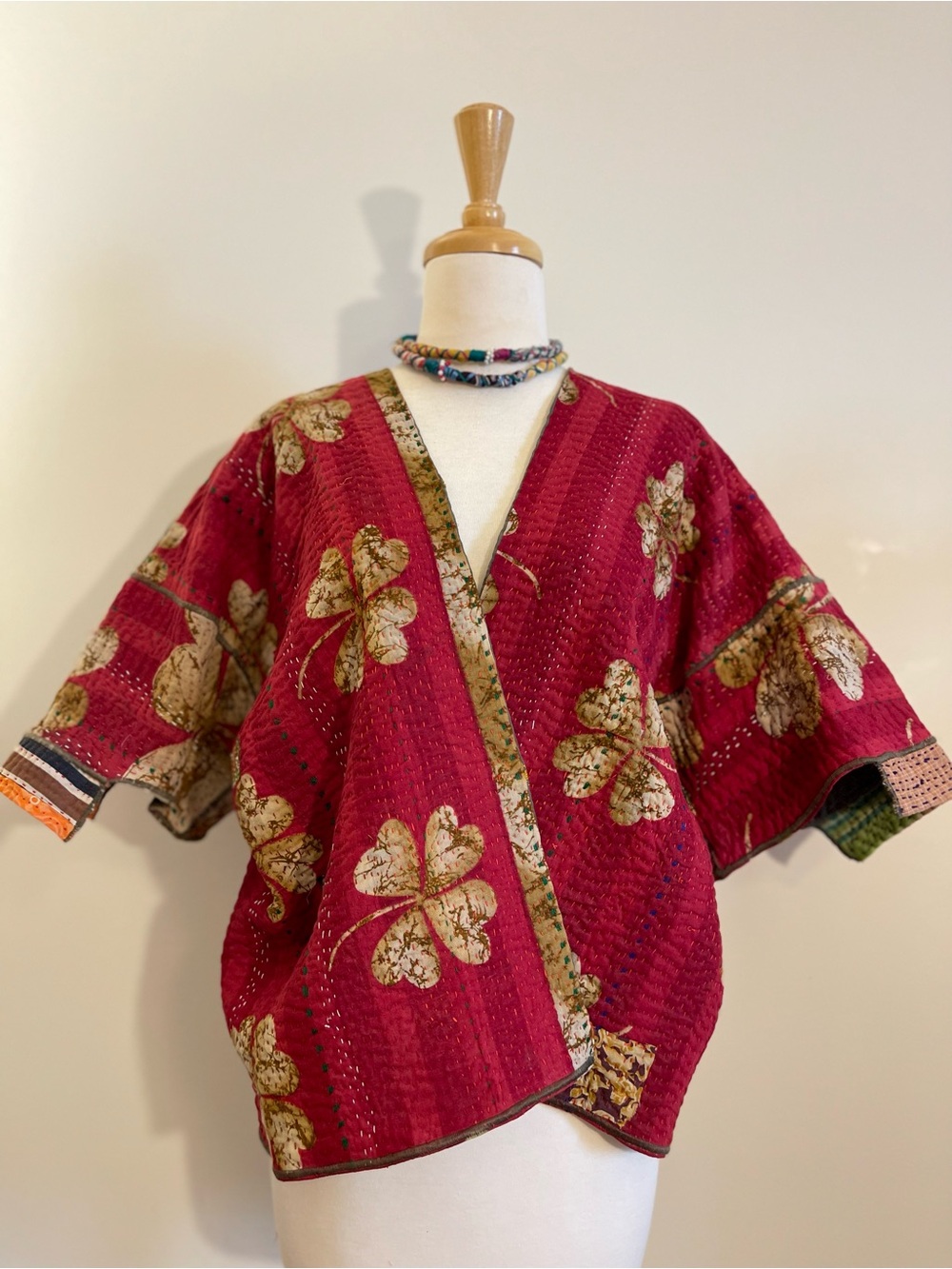 Reversible Handmade Kantha Jacket | Antique Textile | One of a Kind